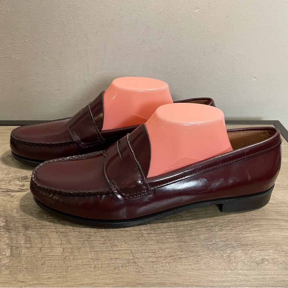 PREPPY Women's GH BASS Weejuns CORDOVAN Leather CLASSIC Penny LOAFERS Shoes 11AA - Picture 2 of 7